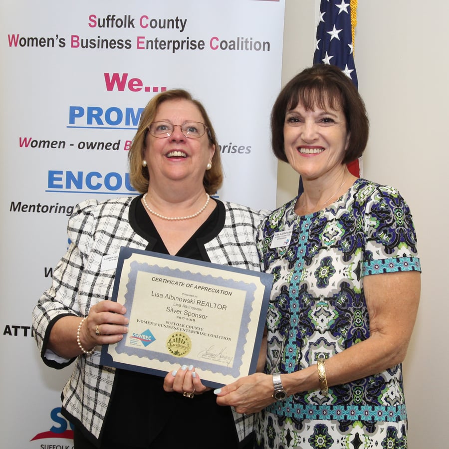 SCWBEC Chair presents Certificates of Appreciation to Sponsors
